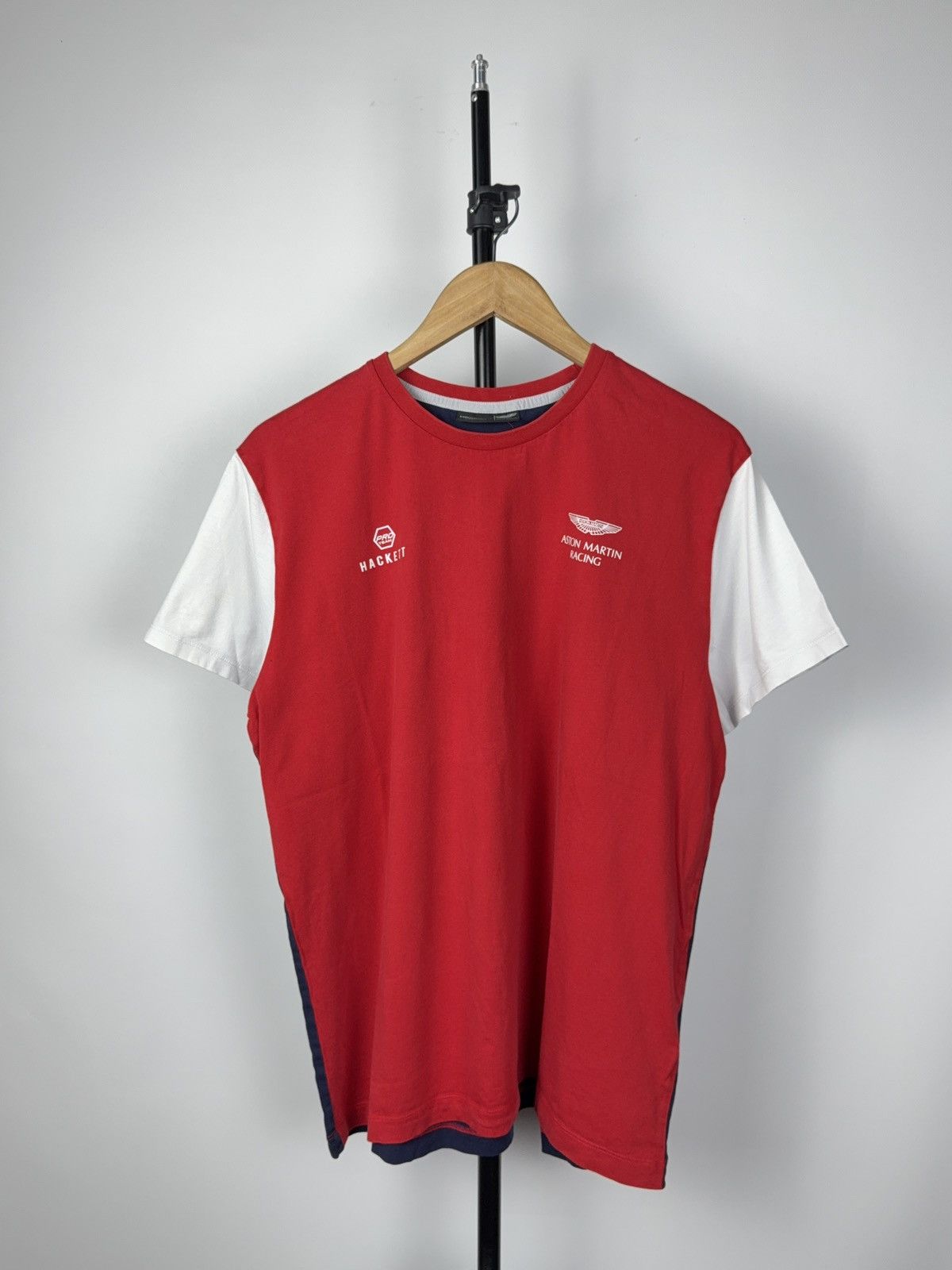 Hackett × Vintage Vintage 00s Hackett Aston Martin Racing T-Shirt Big Logo Size US XL / EU 56 / 4 - 1 Thumbnail