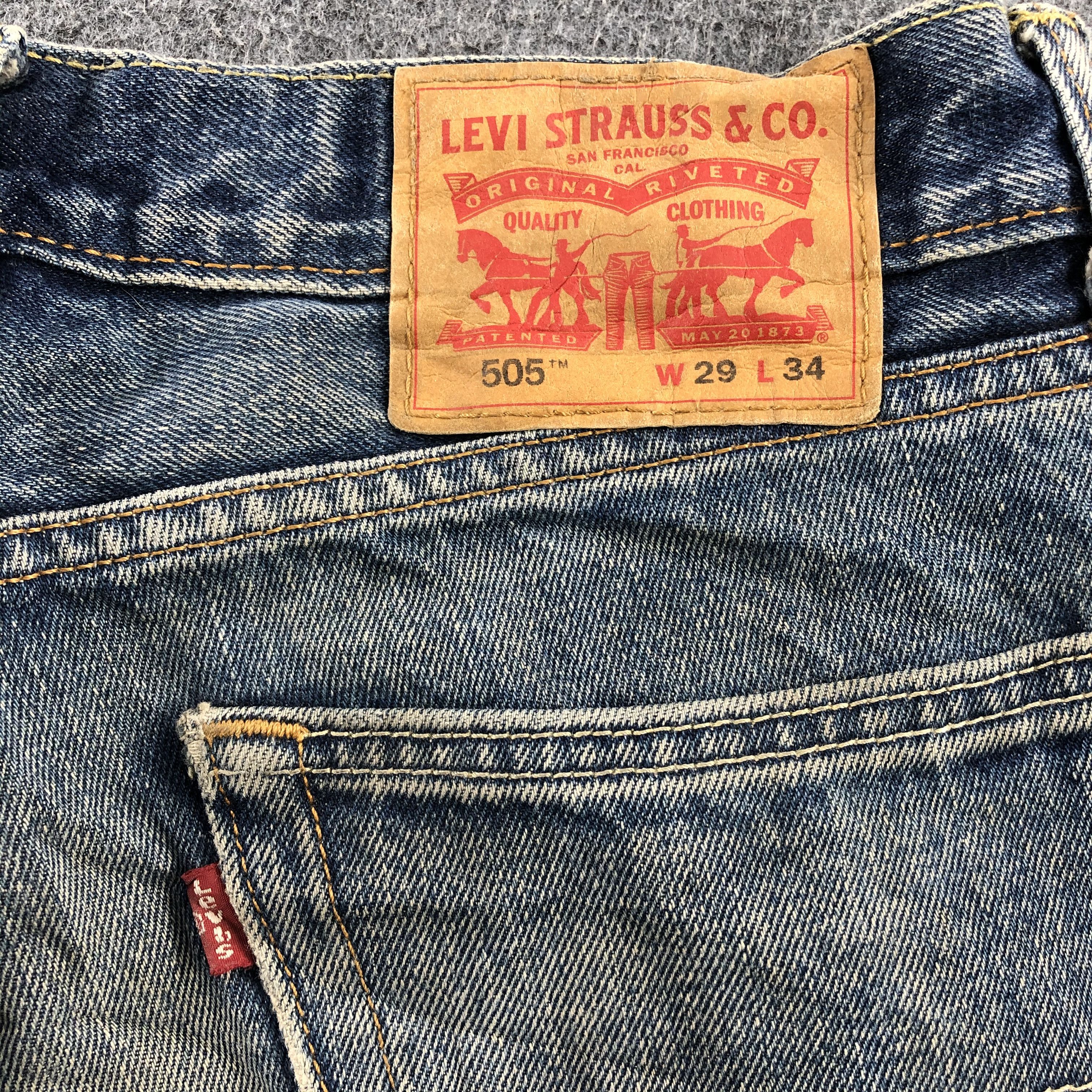 Levi's Rusty Wash Vintage Levis 505 Jeans Faded Blue Denim-J1037 Size US 30 / EU 46 - 5 Thumbnail