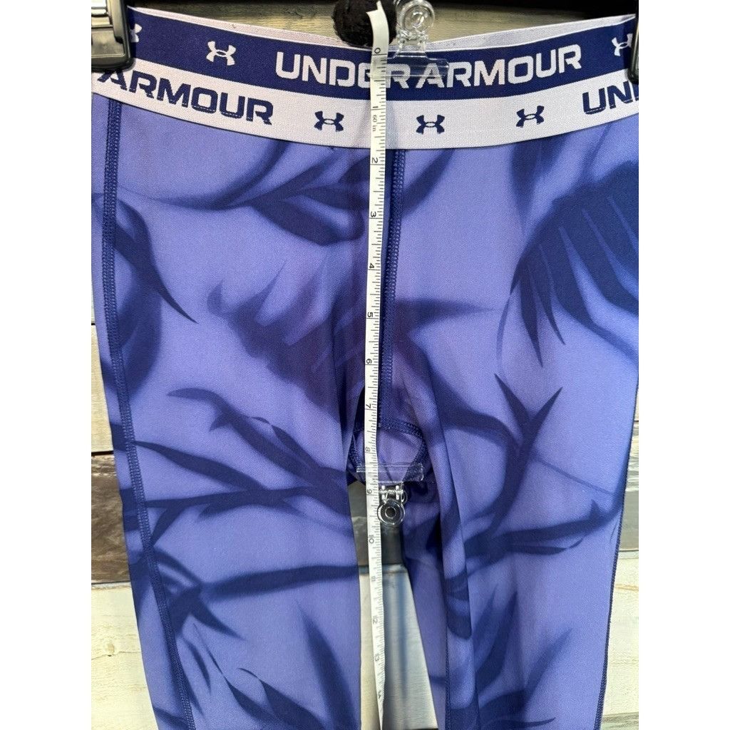 Under Armour Girl's UNDER ARMOUR Logo Blue Capri Leggings Medium Gently U Size 22" - 5 Thumbnail