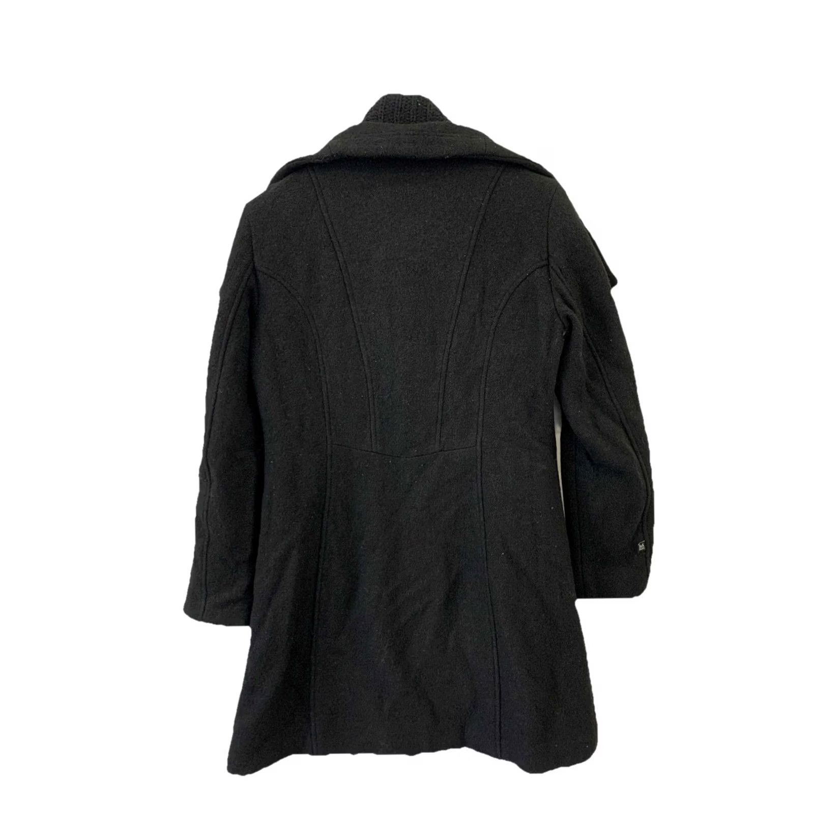 Vintage Soia & Kyo Women’s Wool Blend Coat Jacket Zip Front Funnel Neck Size M Black Womens Coat Size M / US 6-8 / IT 42-44 - 2 Thumbnail