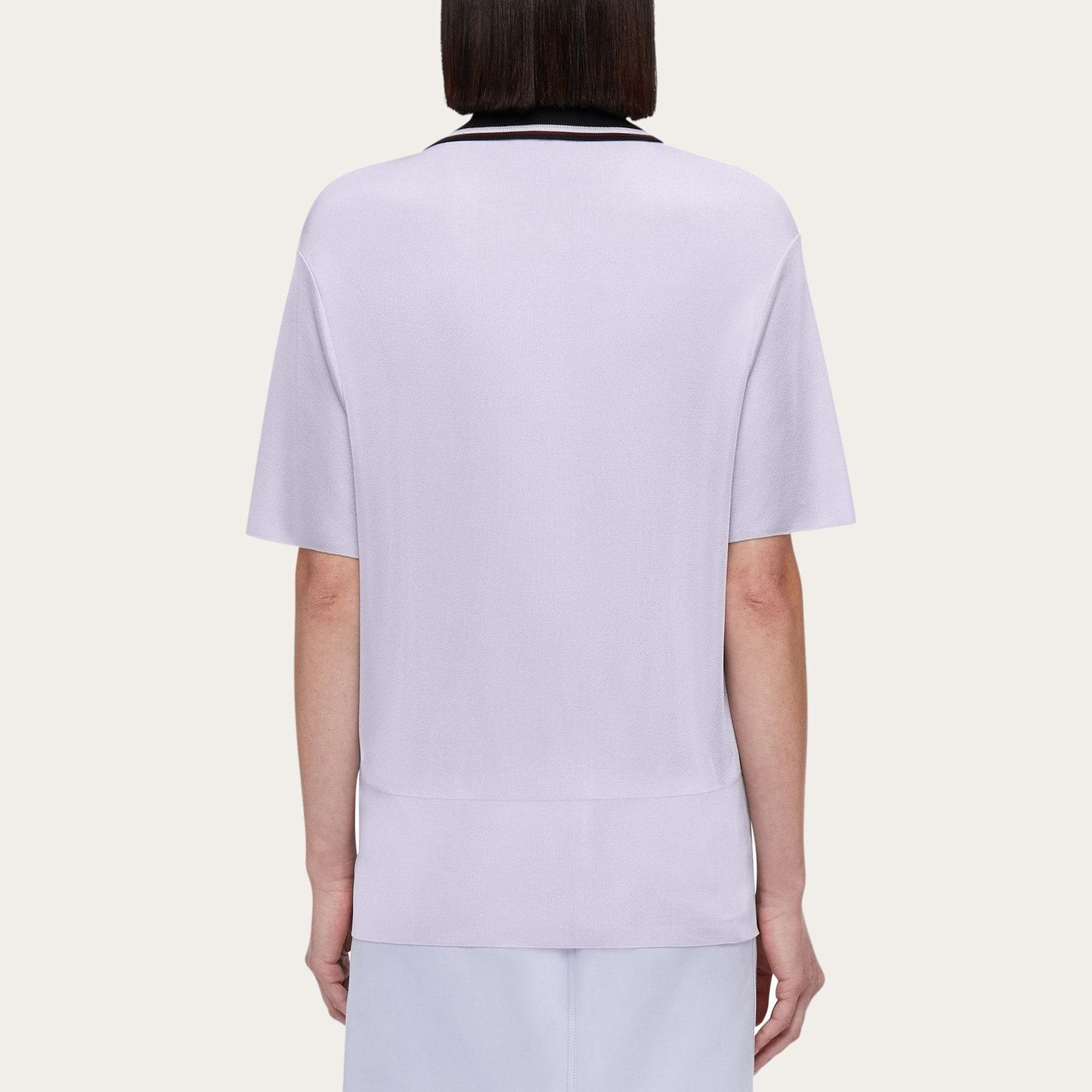Salvatore Ferragamo o1s1rm0126 Short-sleeve Polo Shirt in Purple Size L / US 10 / IT 46 - 3 Thumbnail
