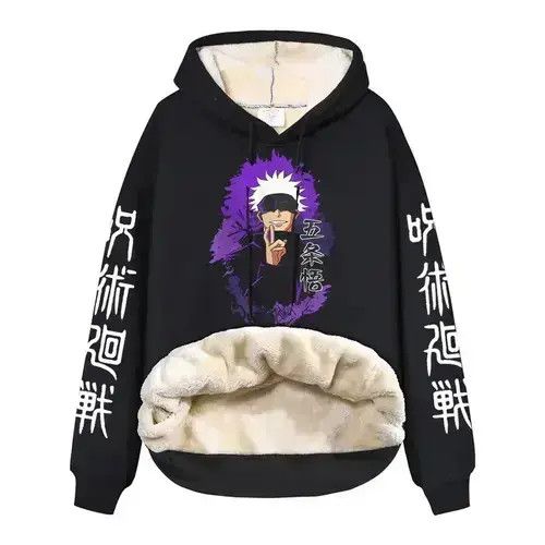 Japanese Brand Gojo Satoru Warm Hoodie Winter Jujutsu Kaisen Size US L / EU 52-54 / 3 - 4 Thumbnail