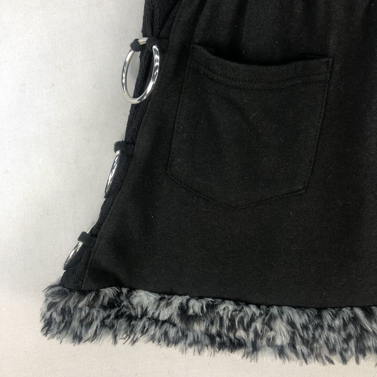 Japanese Brand Dig Deep Leopard Faux Fur Punk Gothic Mini Skirt Size 27" / US 4 / IT 40 - 6 Thumbnail