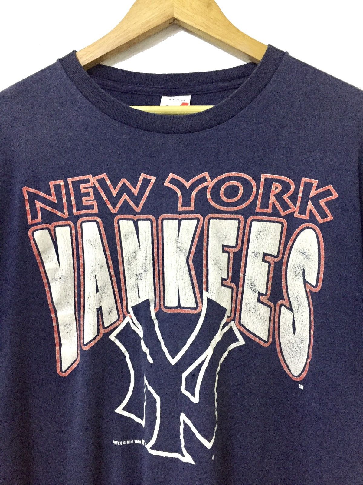New York Yankees VINTAGE 90s NEW YORK YANKEES MLB BASEBALL USA LOGO TSHIRT Size US L / EU 52-54 / 3 - 3 Thumbnail