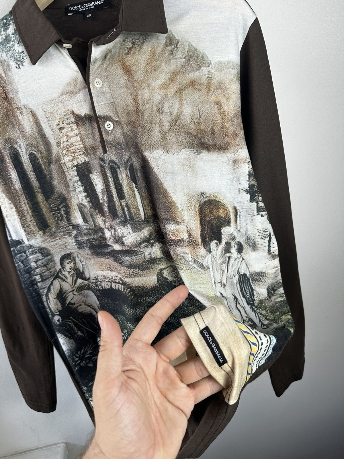 Dolce & Gabbana Vintage Dolce & Gabbana Archive Scenic Painting Polo Shirt Size US M / EU 48-50 / 2 - 6 Thumbnail