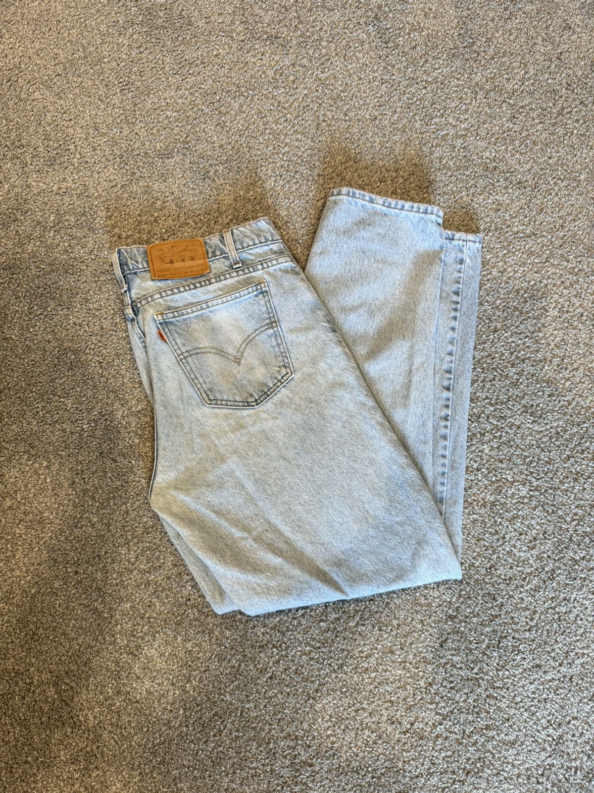 Levi's vintage orange tab Levi jeans 550 stone wash 90s jeans Size US 34 / EU 50 - 1 Thumbnail