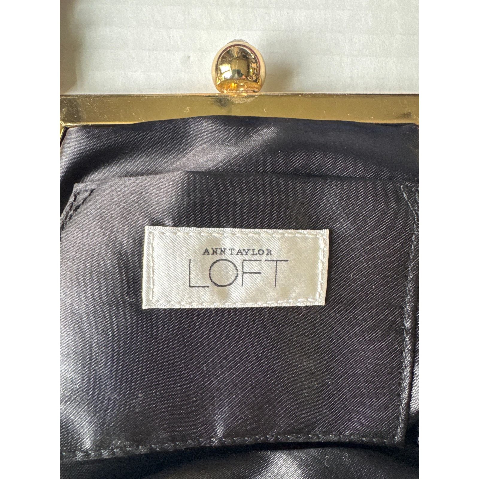 Ann Taylor Retro Paisley Ann Taylor Loft Evening Bag Gemstone Bow Size ONE SIZE - 6 Thumbnail