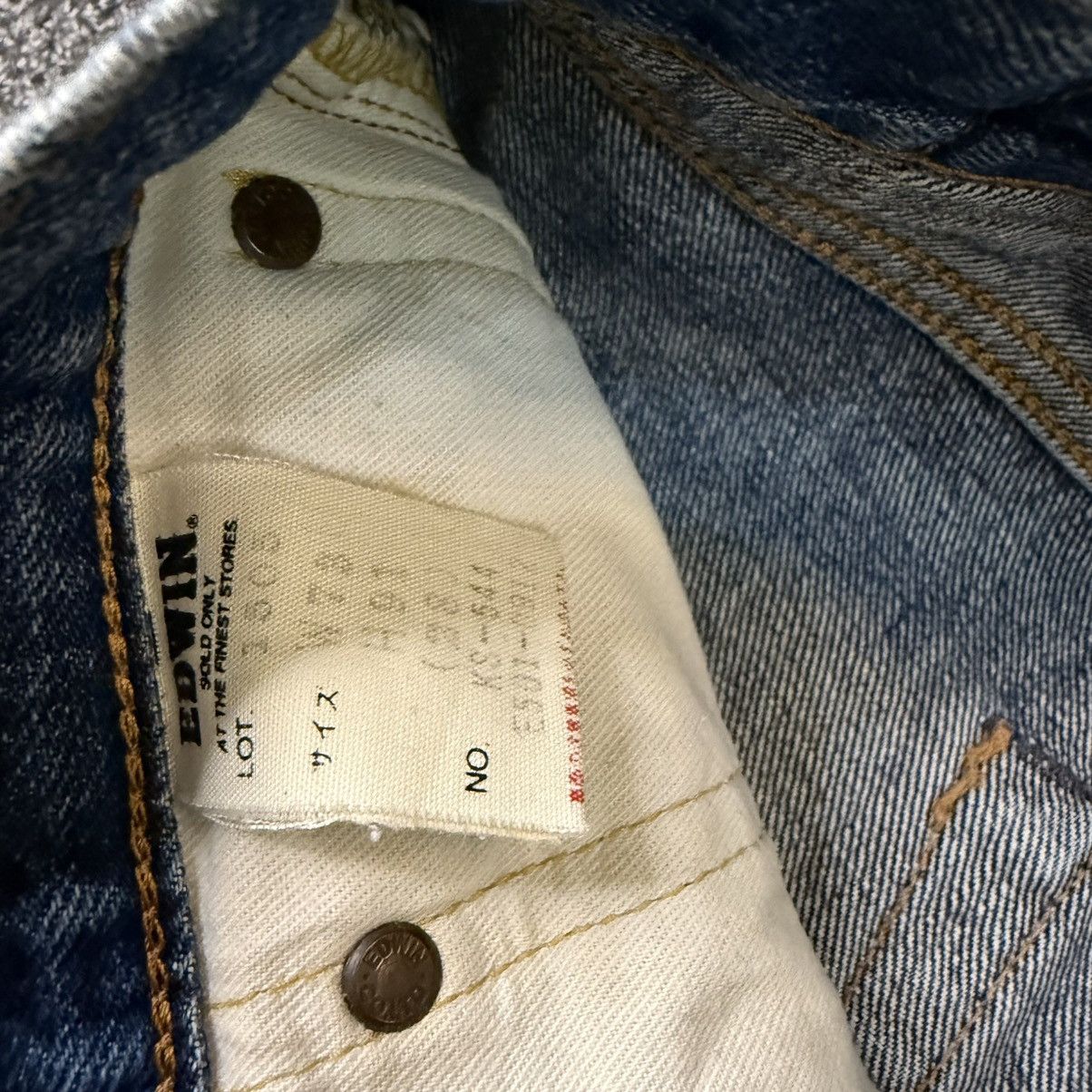 Edwin 🔥🇯🇵 Japanese Distressed Selvedge Edwin 505 Aging Faded Denim Size US 29 - 14 Thumbnail