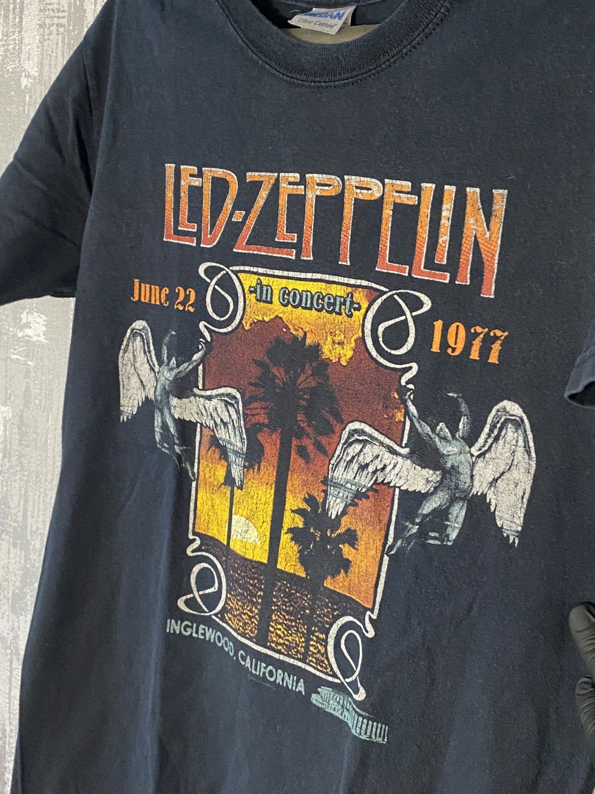 Led Zeppelin Led Zeppelin Inglewood 77 Concert Reprint T shirt 2007 Size US S / EU 44-46 / 1 - 2 Thumbnail