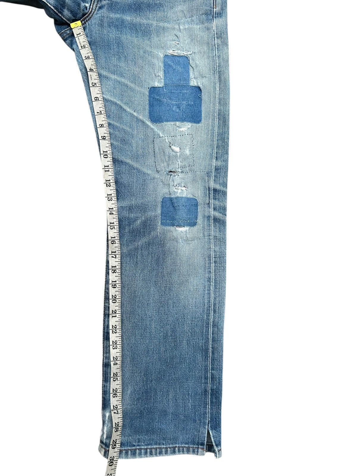 Kapital Thrashed Vintage Levis big E Selvedge Repair Denim jeans Size US 30 / EU 46 - 25 Thumbnail