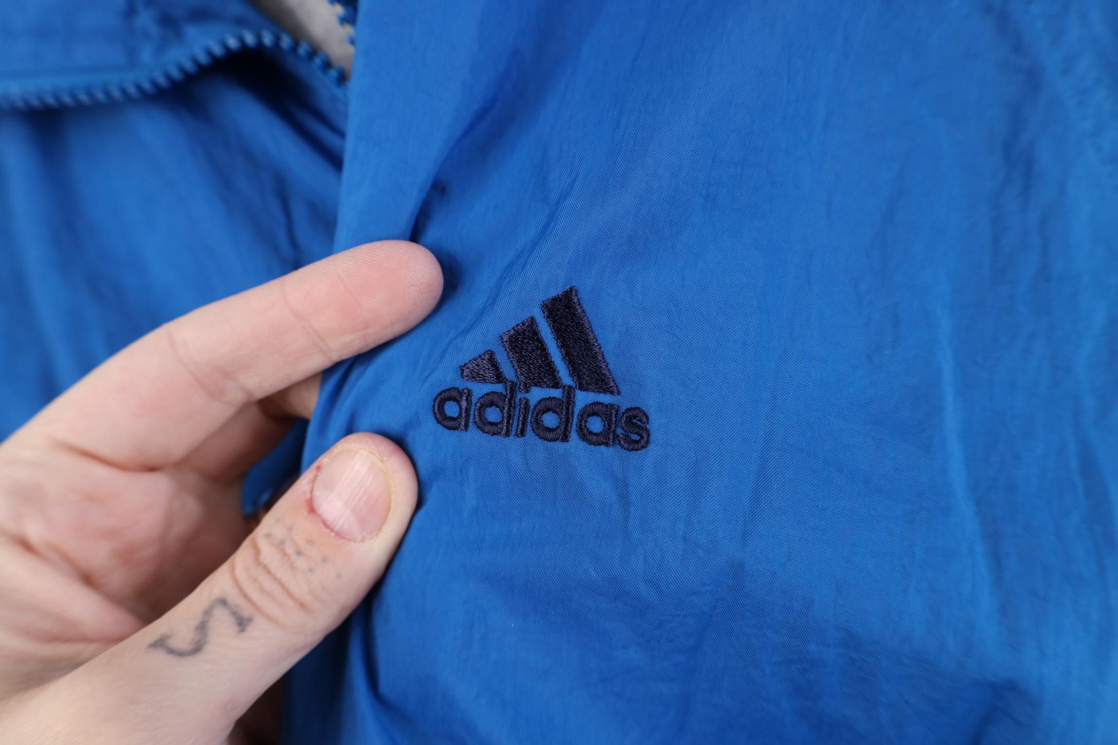 Adidas Vintage 90s Adidas Striped Lined Windbreaker Bomber Jacket Size US M / EU 48-50 / 2 - 4 Thumbnail
