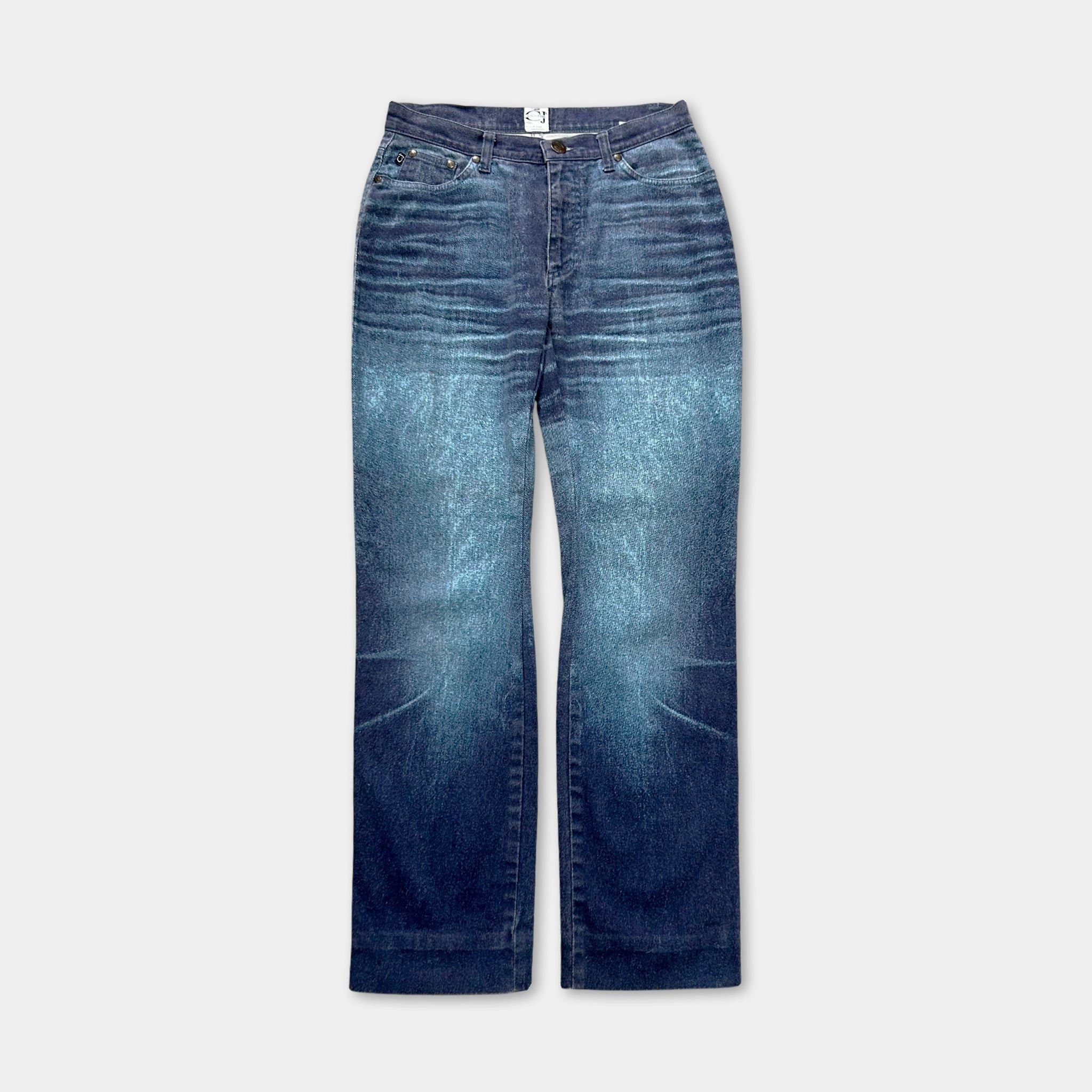 Other Cavalli Blue Printed Denim Jeans Size US 30 / EU 46 - 1 Thumbnail