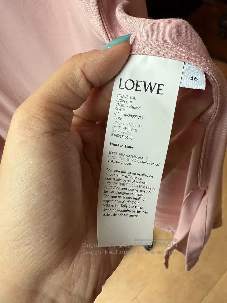 Loewe Loewe Nude Pink Shirt Dress with Subtle Gloss Size XS / US 0-2 / IT 36-38 - 4 Thumbnail