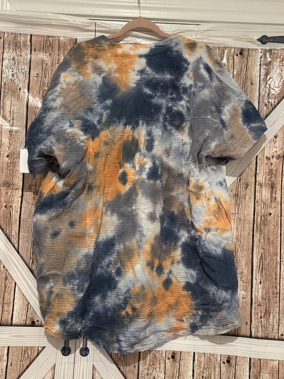 Eastland Womens Easel tie dye short tunic shirt sz L NWTags #309 Size L / US 10 / IT 46 - 2 Thumbnail