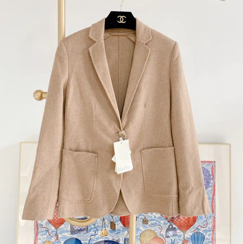 Max Mara MaxMara Khaki Women's Spring Jacket 0089 Size M / US 6-8 / IT 42-44 - 1 Thumbnail