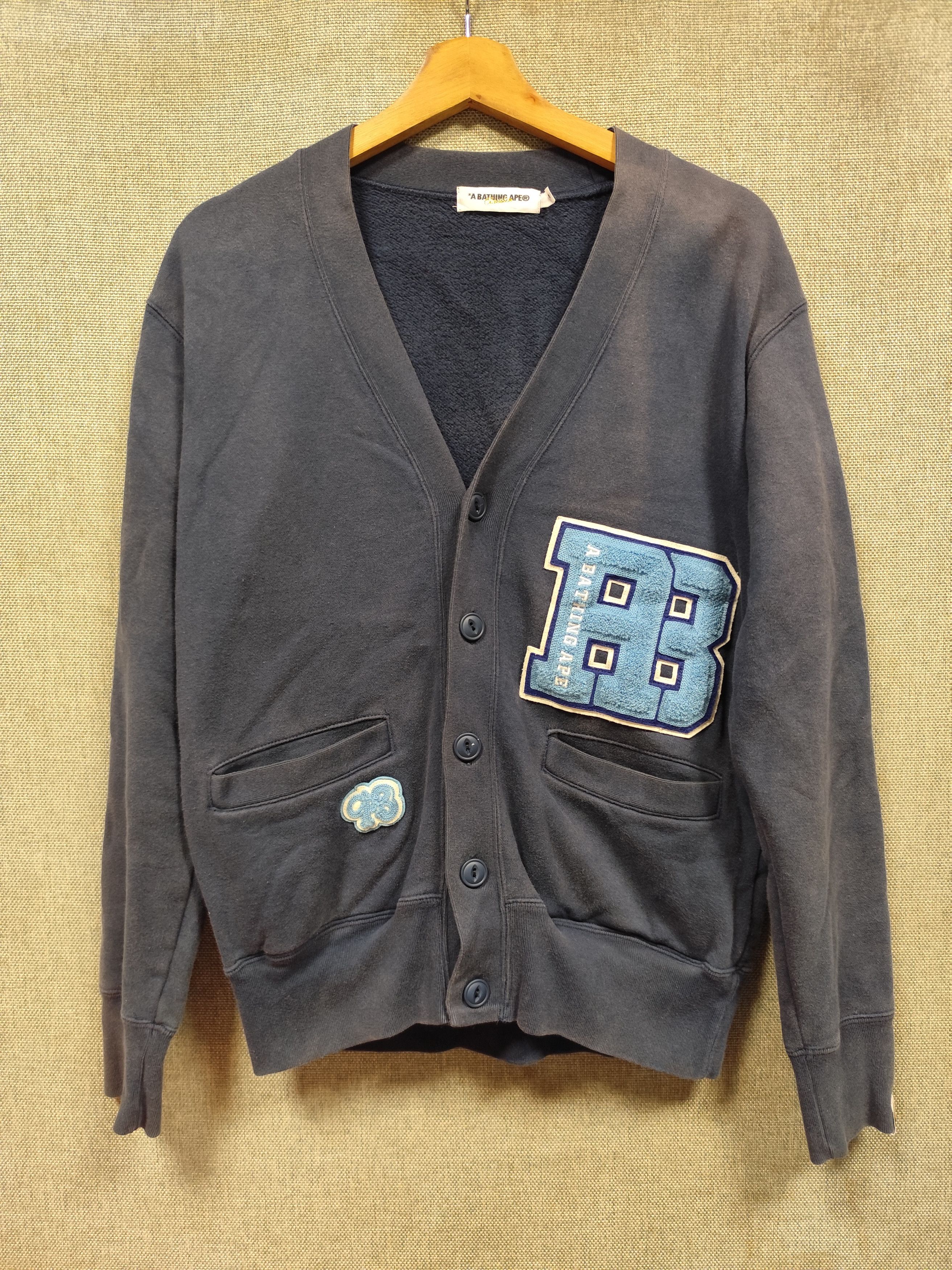 Bape Bape cardigan distressed sunfaded Size US M / EU 48-50 / 2 - 1 Thumbnail