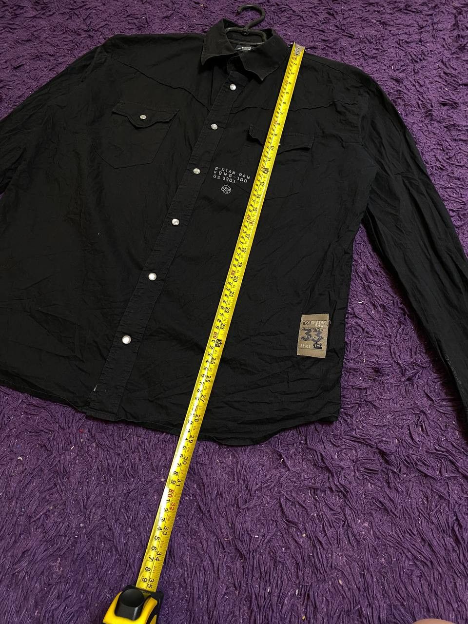 G-Star crazy Y2K GS3301 shirt black G-Star Raw Vintage big print Size US XL / EU 56 / 4 - 16 Thumbnail