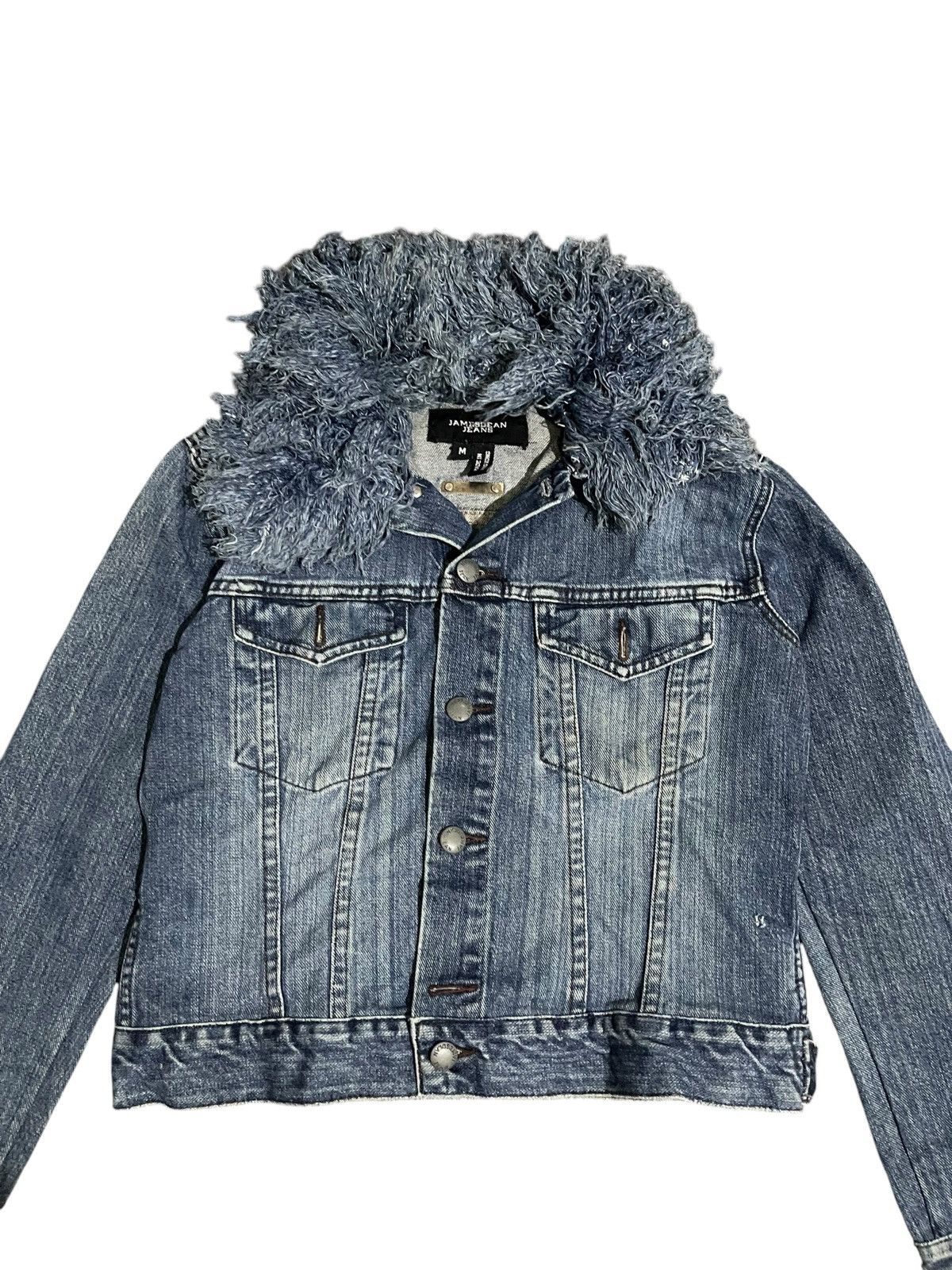 If Six Was Nine Y2K James Dean Fur Denim Jacket Size US S / EU 44-46 / 1 - 3 Thumbnail