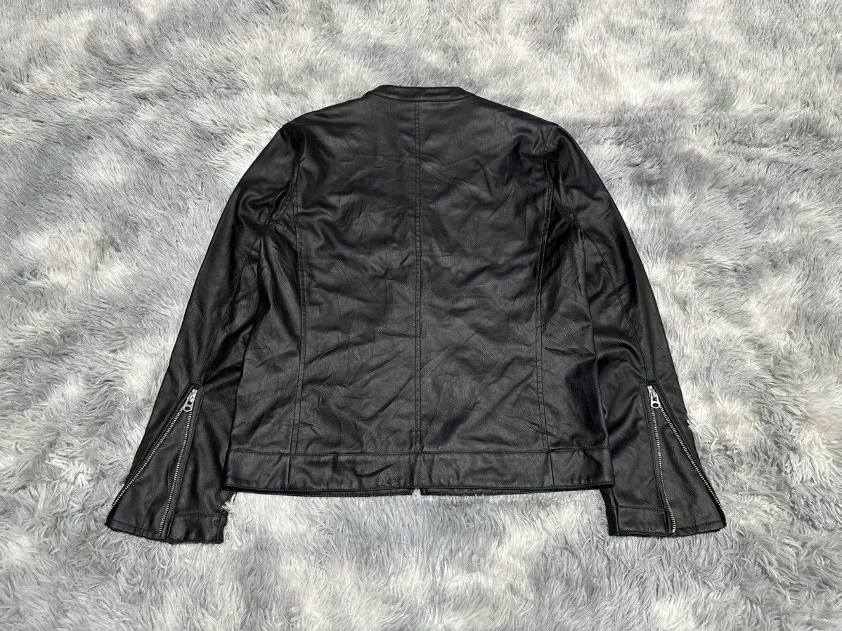 Japanese Brand 🔥Sick Y2K Spinns Faux Leather Biker Jacket Goth Punk Size US M / EU 48-50 / 2 - 9 Thumbnail