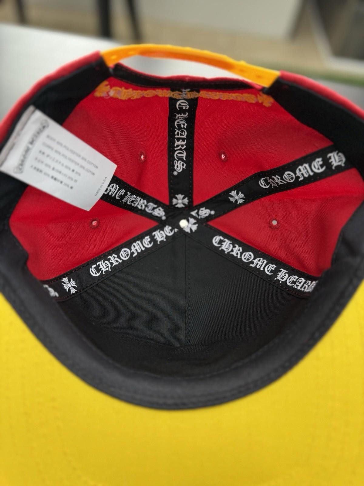 Chrome Hearts Chrome Hearts Yellow Logo Red SnapBack 100% Authentic Hat Size ONE SIZE - 10 Thumbnail