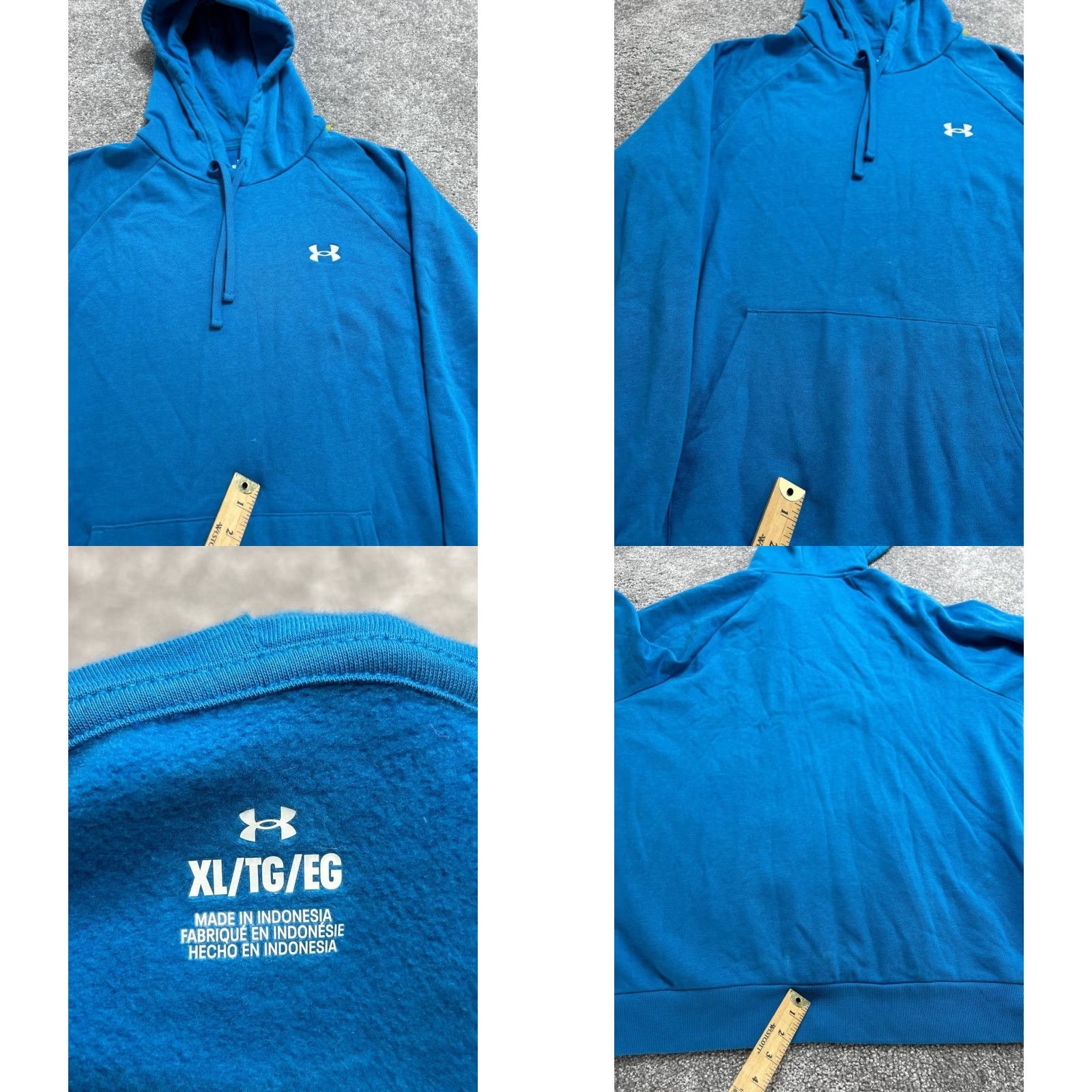 Under Armour Under Armour Rival Fleece Hoodie Mens XL Blue Ribbed Hem Athleisure Running Size US XL / EU 56 / 4 - 8 Thumbnail