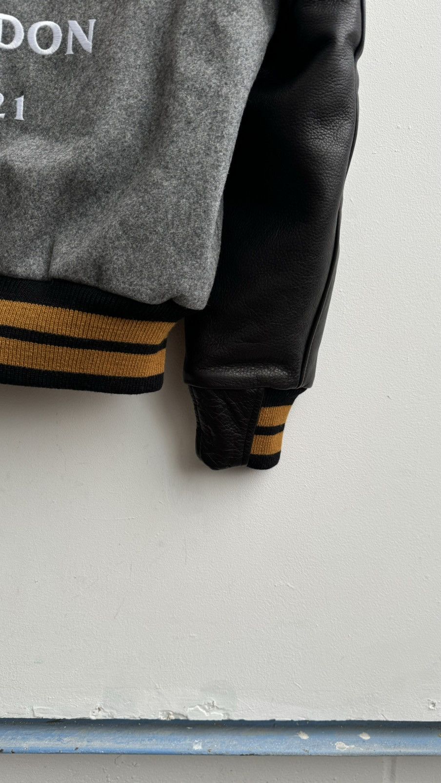 Palace Palace x Stella Artois Wool Stadium Jacket In Grey & Black Size US XL / EU 56 / 4 - 10 Thumbnail