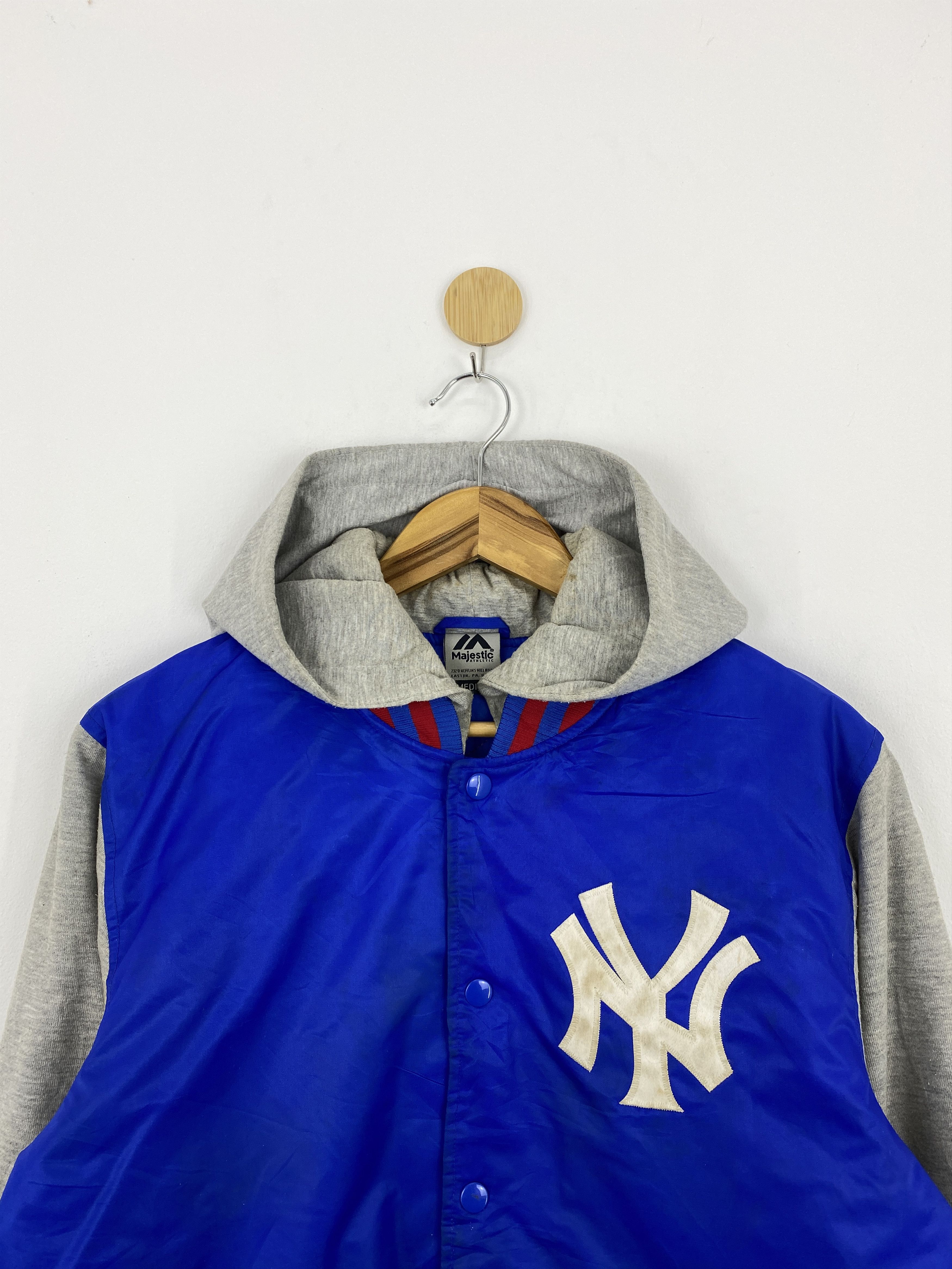 Majestic Vintage New York Coach Hoodie Bomber Jacket J1835 Size US M / EU 48-50 / 2 - 2 Thumbnail