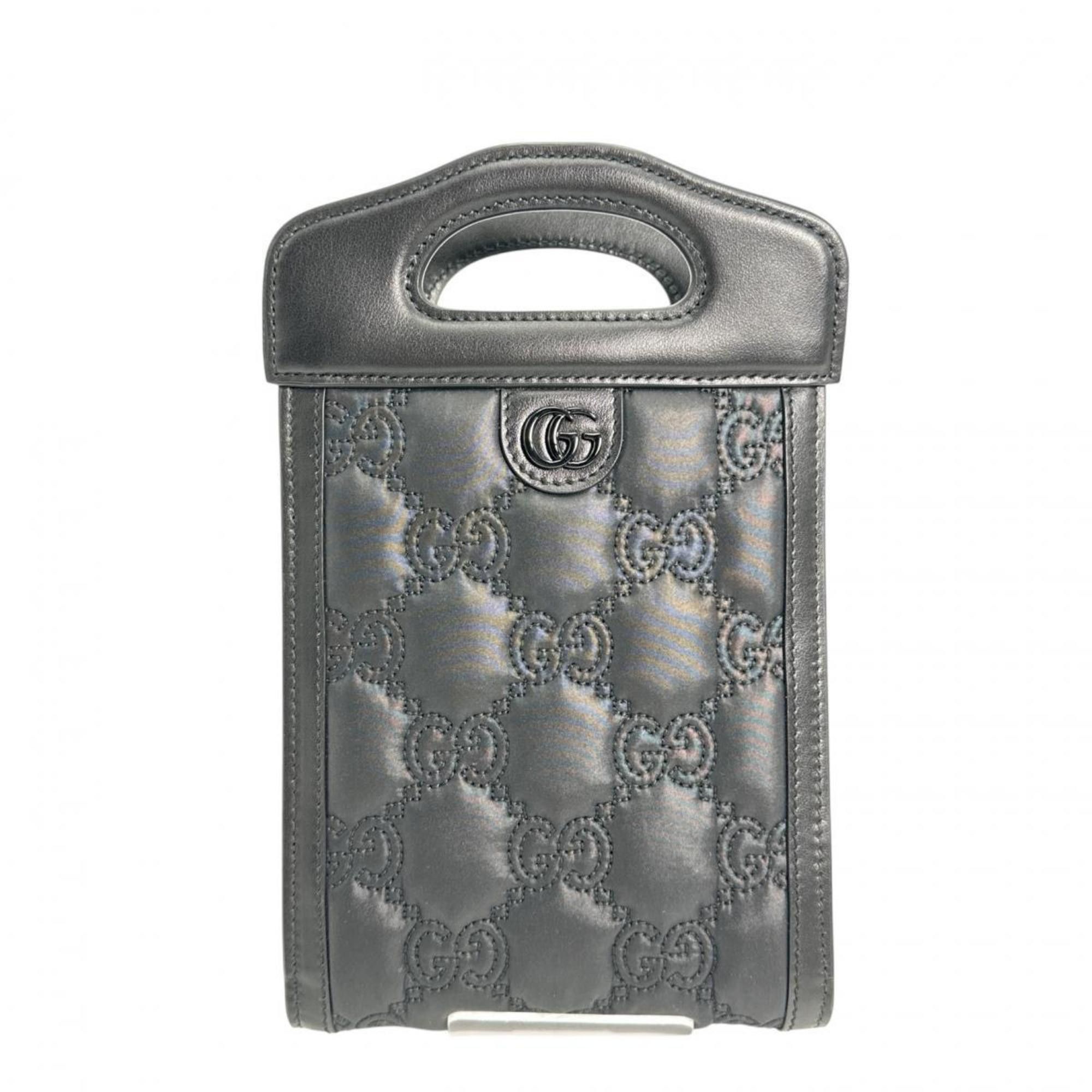 Gucci GUCCI Shoulder Bag 2WAY GG Mini Matelasse Nylon 723776 Black Size ONE SIZE - 1 Thumbnail