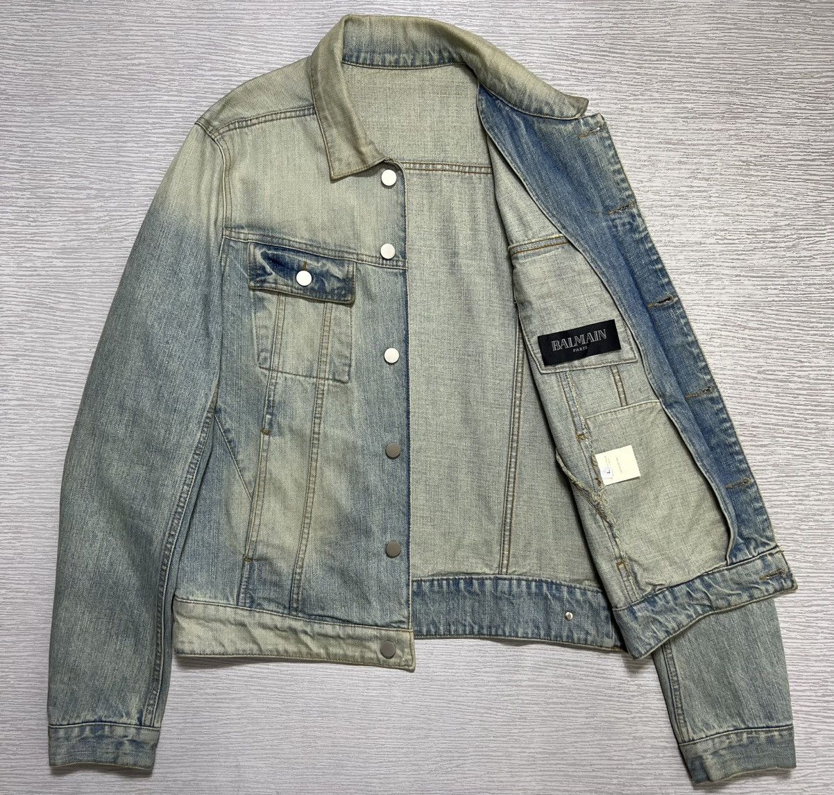 Balmain Balmain - Christophe Decarnin - Vintage Washed Denim Jacket Size US L / EU 52-54 / 3 - 4 Thumbnail