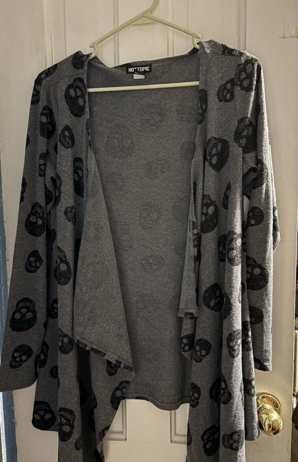 Hot Topic Hot Topic Skull Sweater Open Front Gray Black Small Size S / US 4 / IT 40 - 8 Thumbnail