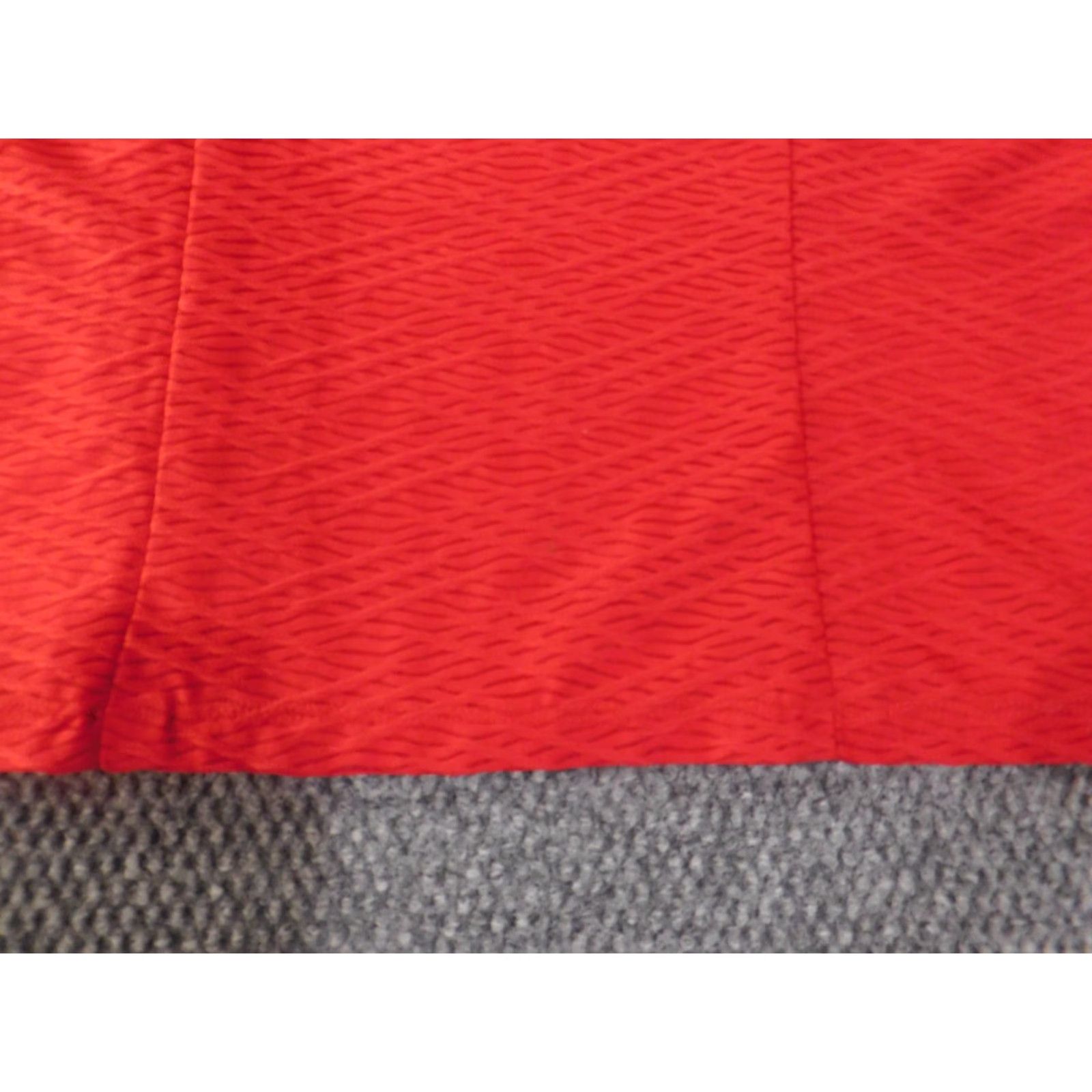 Vintage Alfred Dunner Blouse top large Red pullover embellished beads womens stretch lined Geometric Knit Beaded Casual L Regular Reds Size L / US 10 / IT 46 - 4 Thumbnail