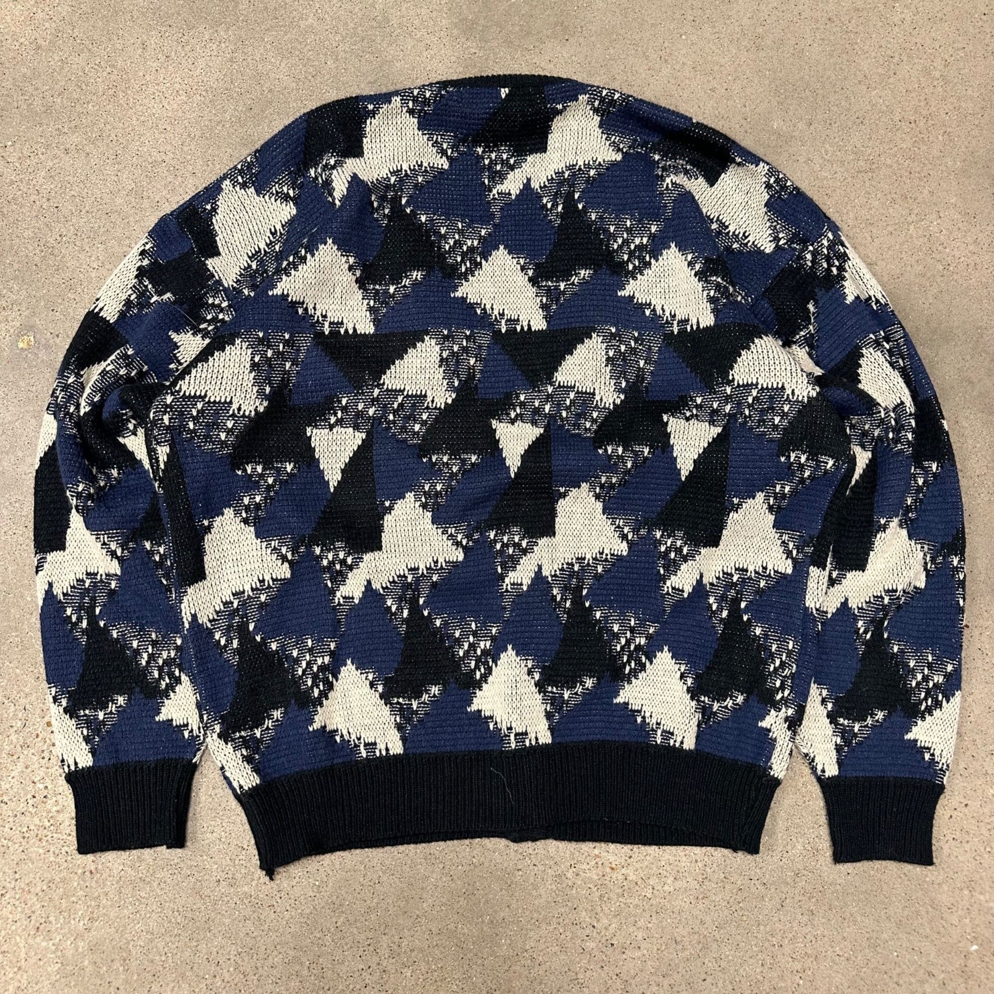 Vintage Vintage Unique Patterned Saturdays Knit Cardigan Sweater Size US XL / EU 56 / 4 - 3 Thumbnail