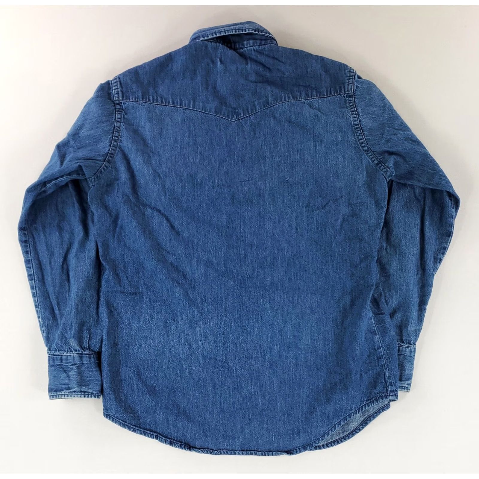 Sears Sears Roebucks VTG Pearl Snap Denim Shirt Mens Large Tall 16/16.5 Blue Long Sleeve Snap Shirt Size US L / EU 52-54 / 3 - 7 Thumbnail