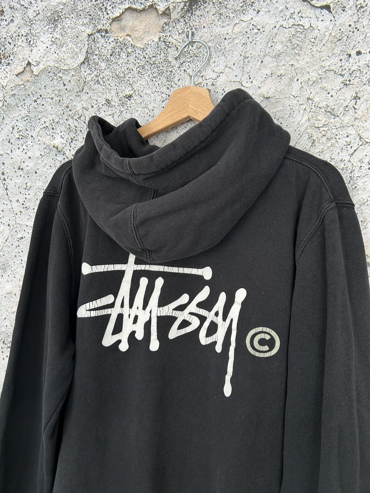 Stussy Stussy Made in USA Black Hoodie Streetwear Vintage Baggy Size US M / EU 48-50 / 2 - 2 Thumbnail