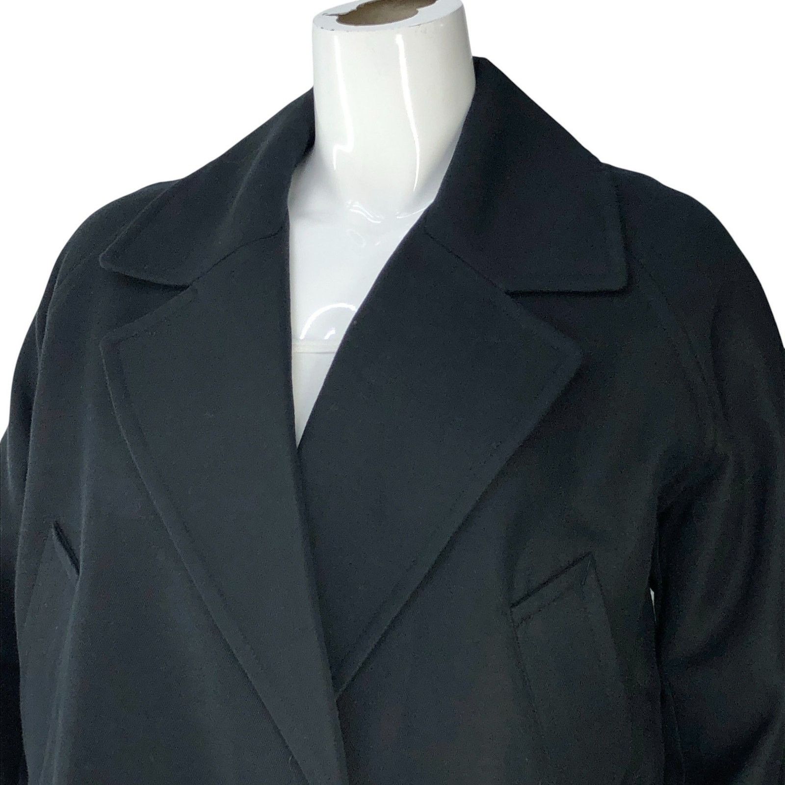 Vince Vince Jacket L Black Cropped Single Button Notch Lapel Linen Size L / US 10 / IT 46 - 2 Thumbnail