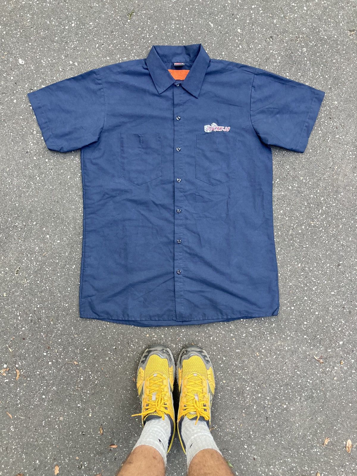 Dickies × Vintage 🟠Dickies Lucky13 Short Sleeve Shirt Size US L / EU 52-54 / 3 - 2 Thumbnail