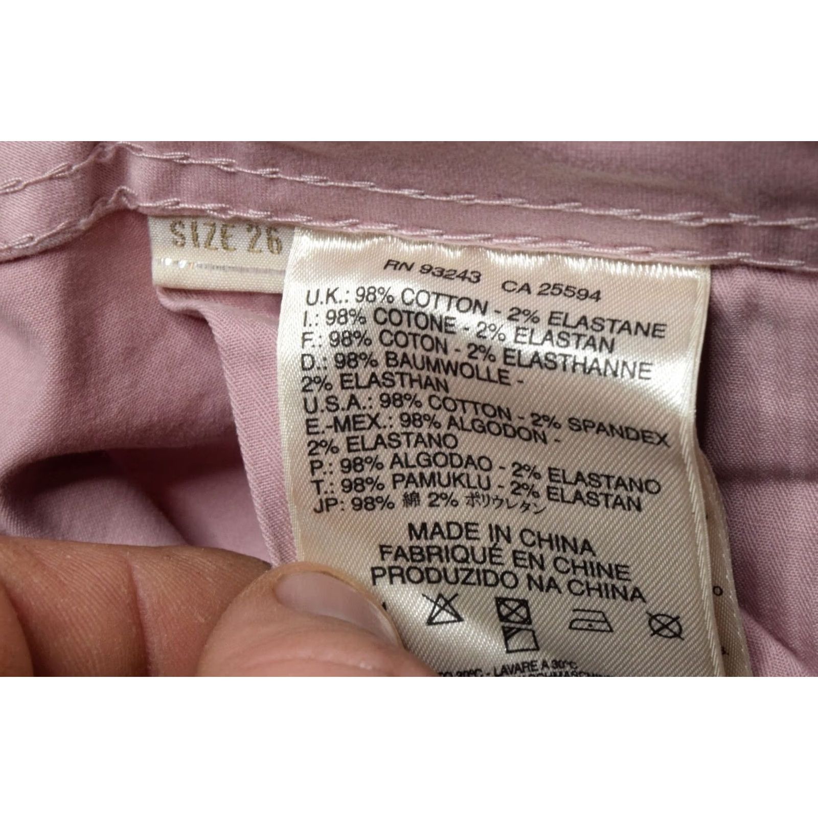 Diesel Diesel P-Detta-C Trouser Pants Womens 26 Mauve Pink Straight Cut Chino Casual Size 26" / US 2 / IT 38 - 6 Thumbnail