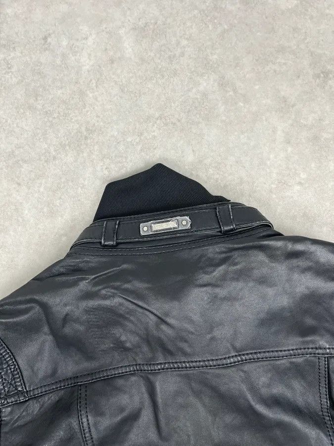 Dolce & Gabbana 2000s Dolce & Gabbana Black Buttoned Biker Leather Jacket Size S / US 4 / IT 40 - 7 Thumbnail