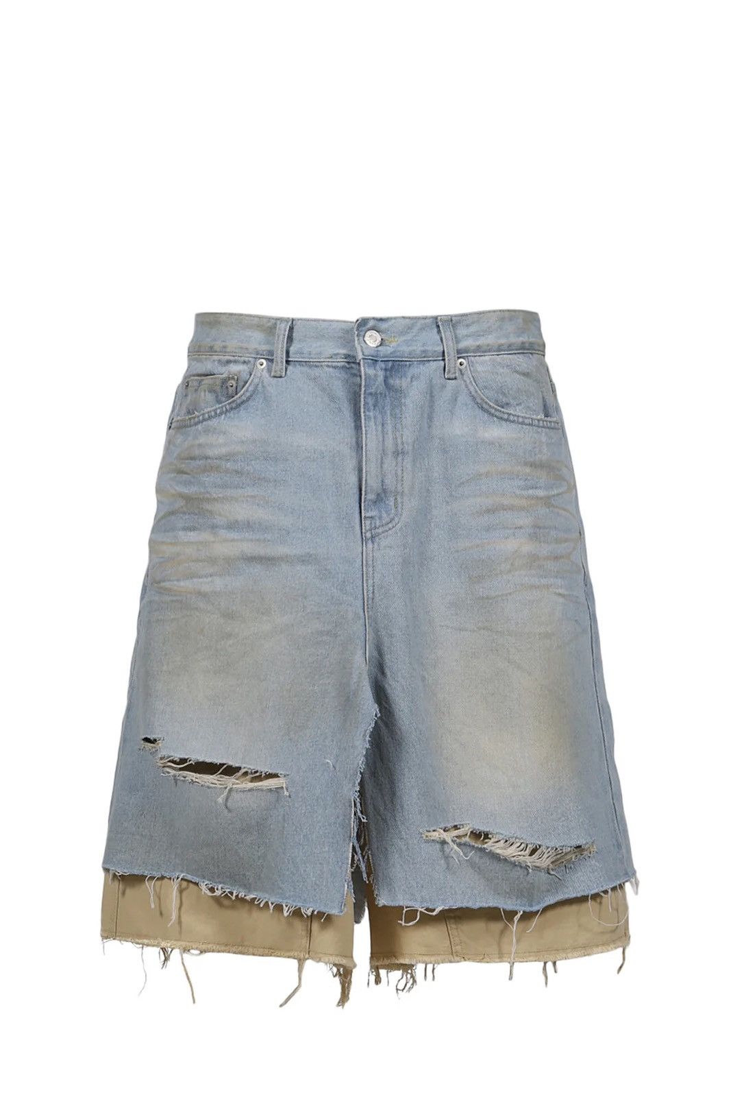 PROJECT G/R Project G/R x MFM333。 Layered Skirt Camo Cargo Shorts