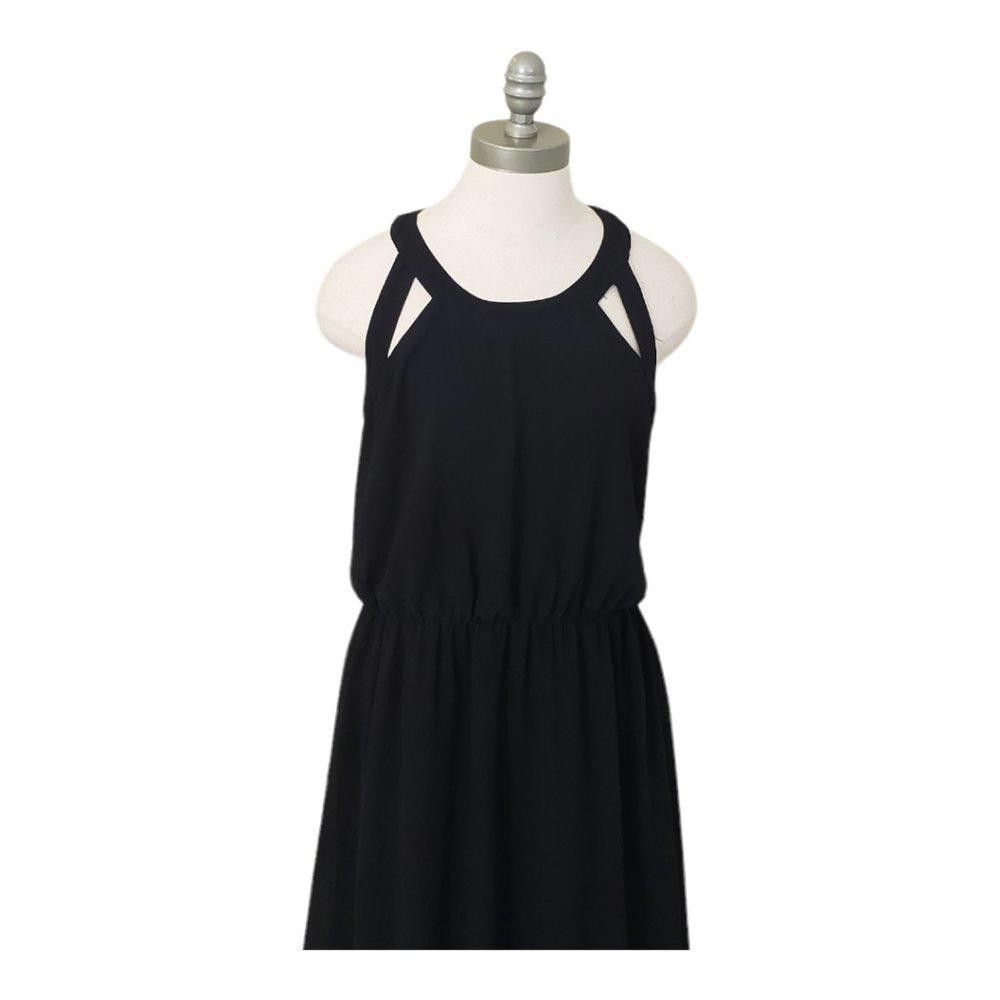 Designer CT417 Xhilaration Long Black Sleeveless Evening Gown L Size L / US 10 / IT 46 - 1 Thumbnail