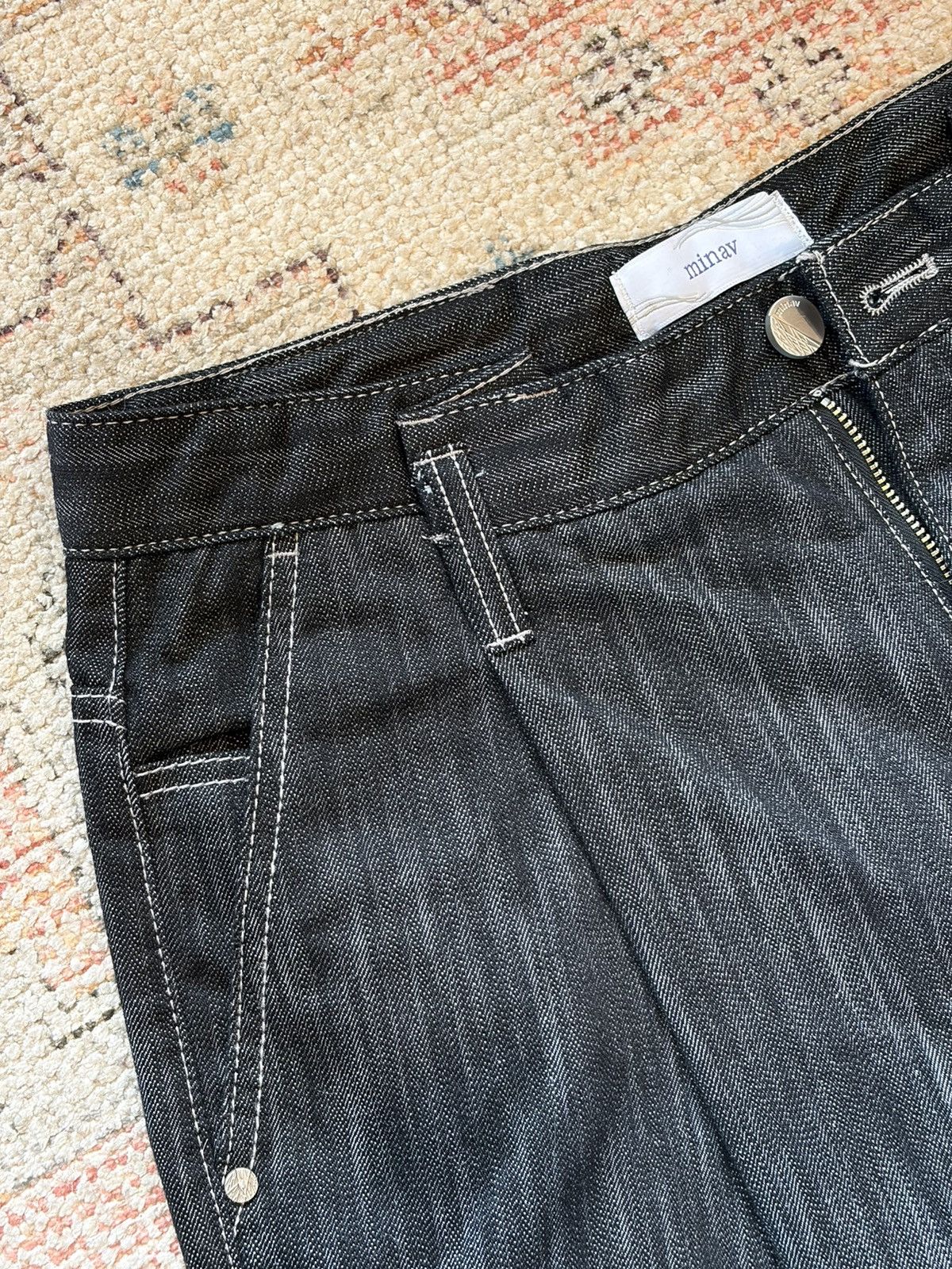 Other Minav one tuck denim in rain black Size US 32 / EU 48 - 3 Thumbnail