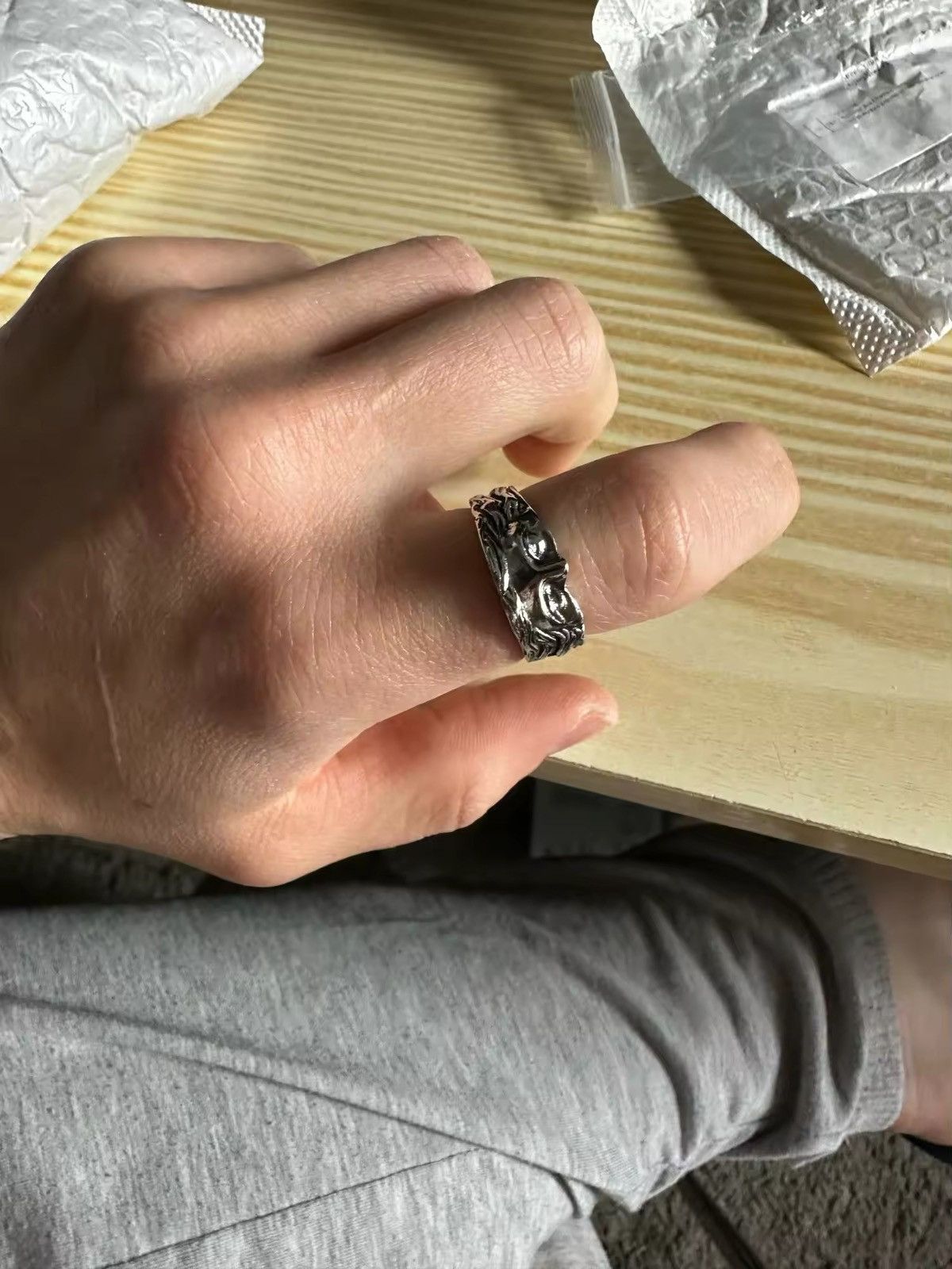 Vintage Half Face Venus Resizeable Ring Size ONE SIZE - 5 Thumbnail