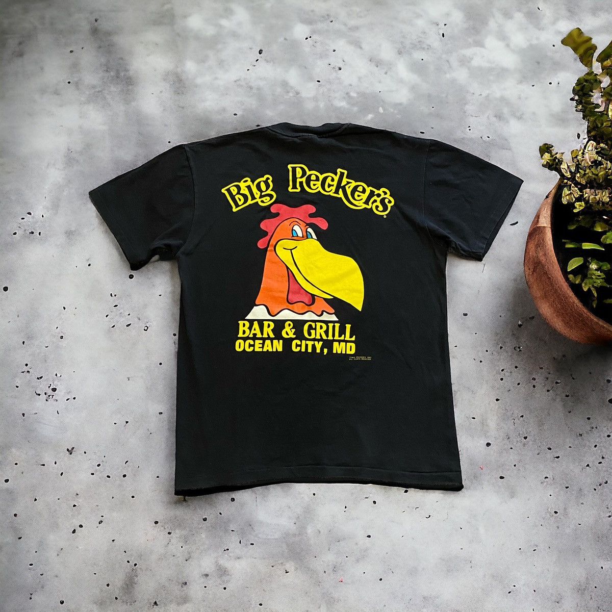 Vintage T Shirt Vintage 1987 Big Pecker’s Bar Grill Ocean City, Md Size US M / EU 48-50 / 2 - 1 Thumbnail