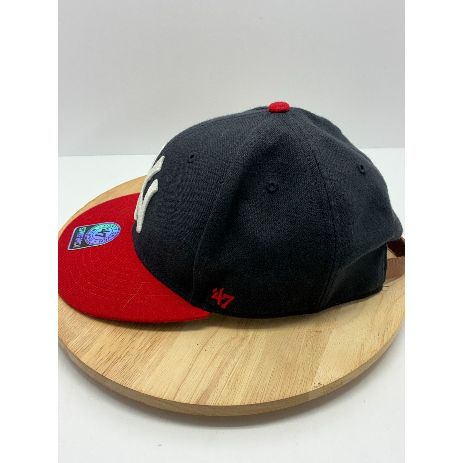 47 Brand New York Yankees 47 Brand Strapback Hat Black Red MLB Size ONE SIZE - 10 Thumbnail
