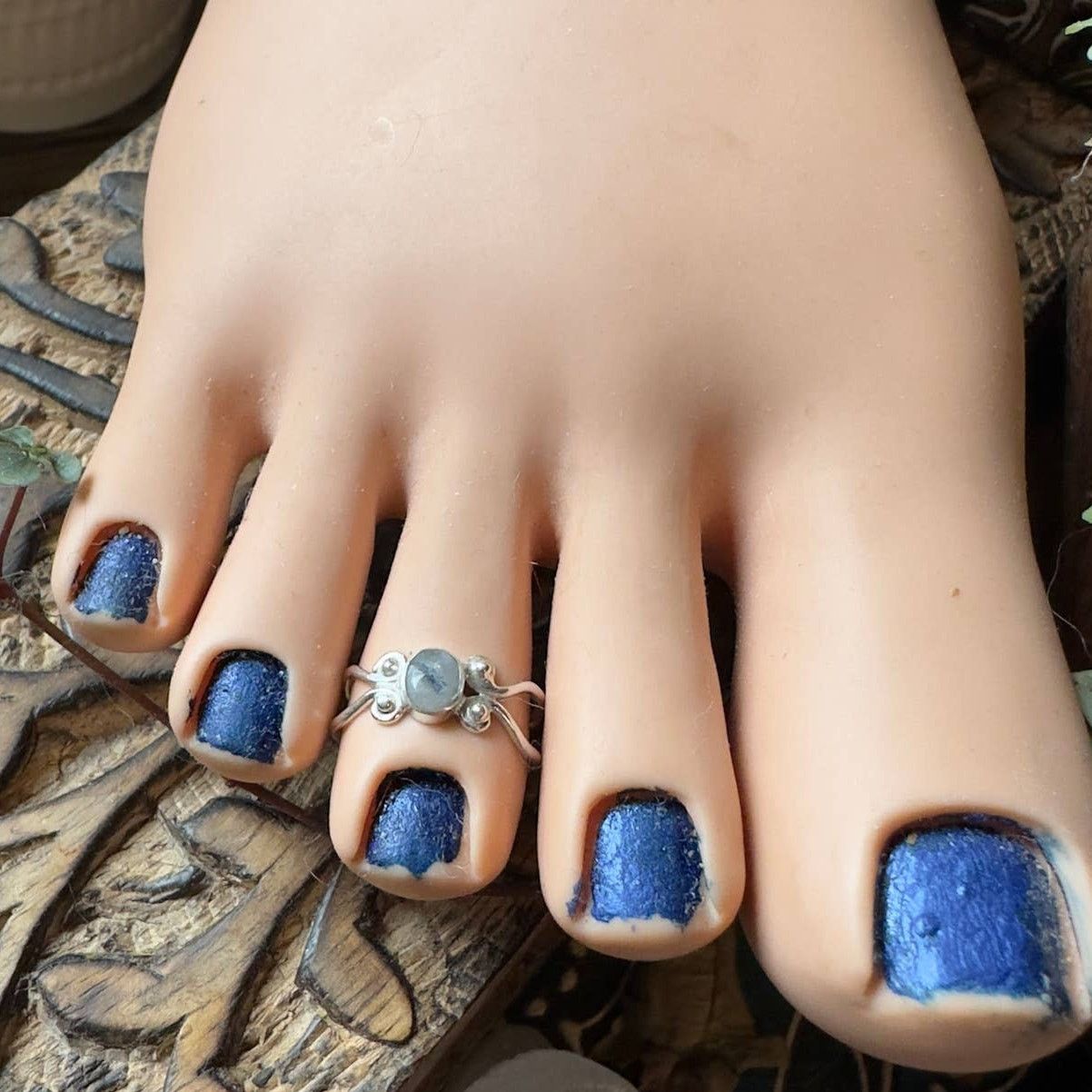 Other Moonstone Sterling Silver Toe Ring Size ONE SIZE - 1 Thumbnail
