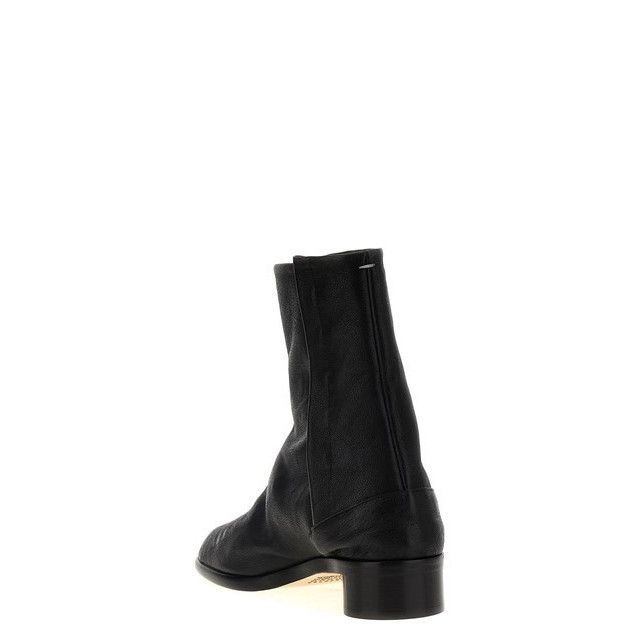 MAISON MARGIELA Men's Black 30mm Leather Tabi Ankle Boots Ne