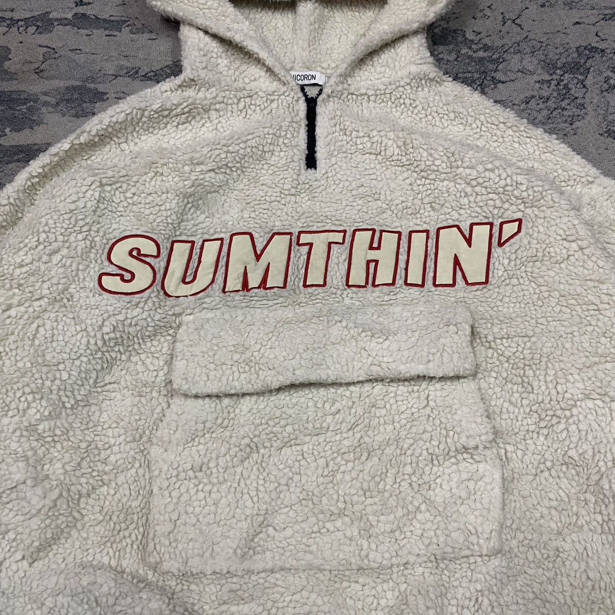 Japanese Brand × Vintage Vintage Japan Sumthin' Sherpa Baggy PullOver Hoodies Size US M / EU 48-50 / 2 - 3 Thumbnail