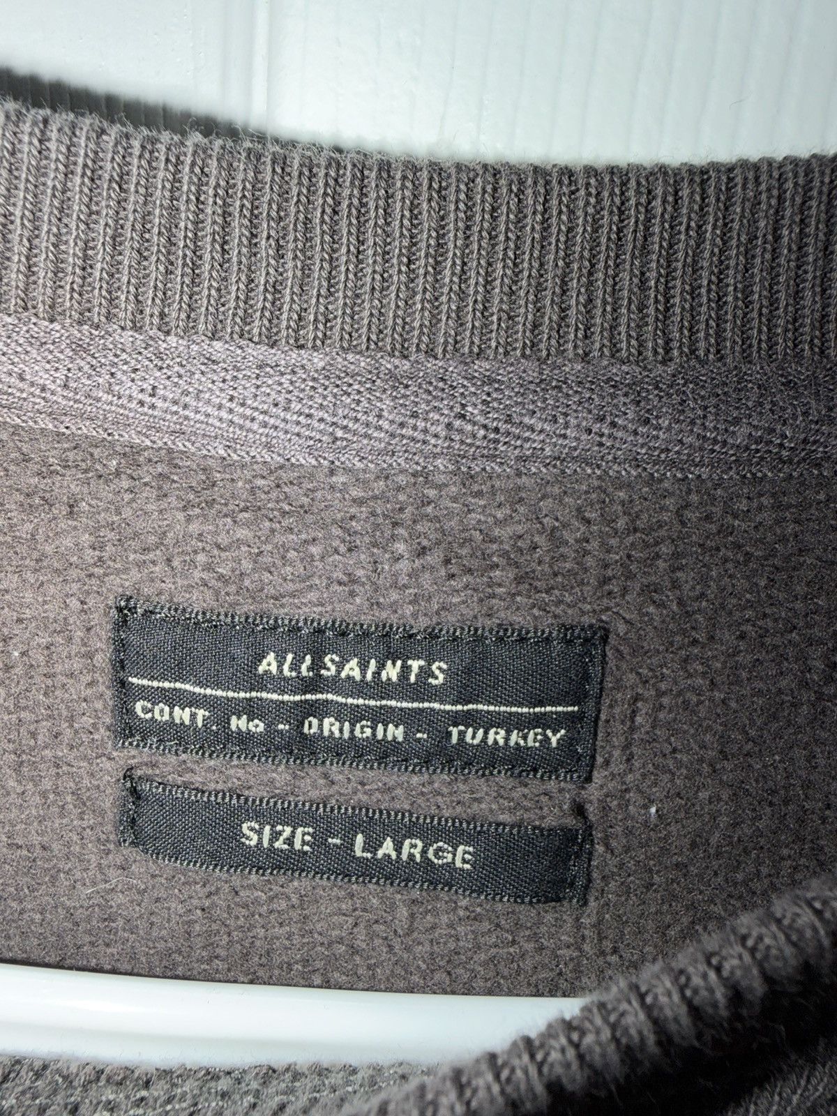 Allsaints Gray/Brown All Saints Zipper Crewneck L Size US L / EU 52-54 / 3 - 5 Thumbnail
