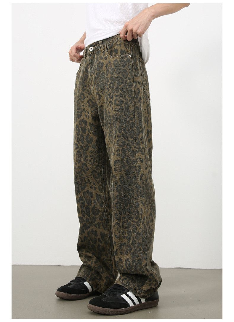 Japanese Brand × Jean Men's camouflage vintage washed distressed leopard jeans Size US 34 / EU 50 - 4 Thumbnail