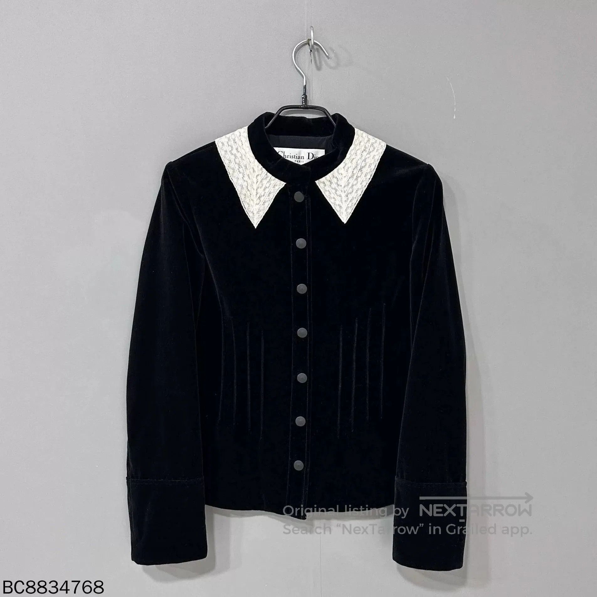Dior Dior Velvet Lace Collar Coat. Size XXS / US 00 / IT 34 - 1 Thumbnail